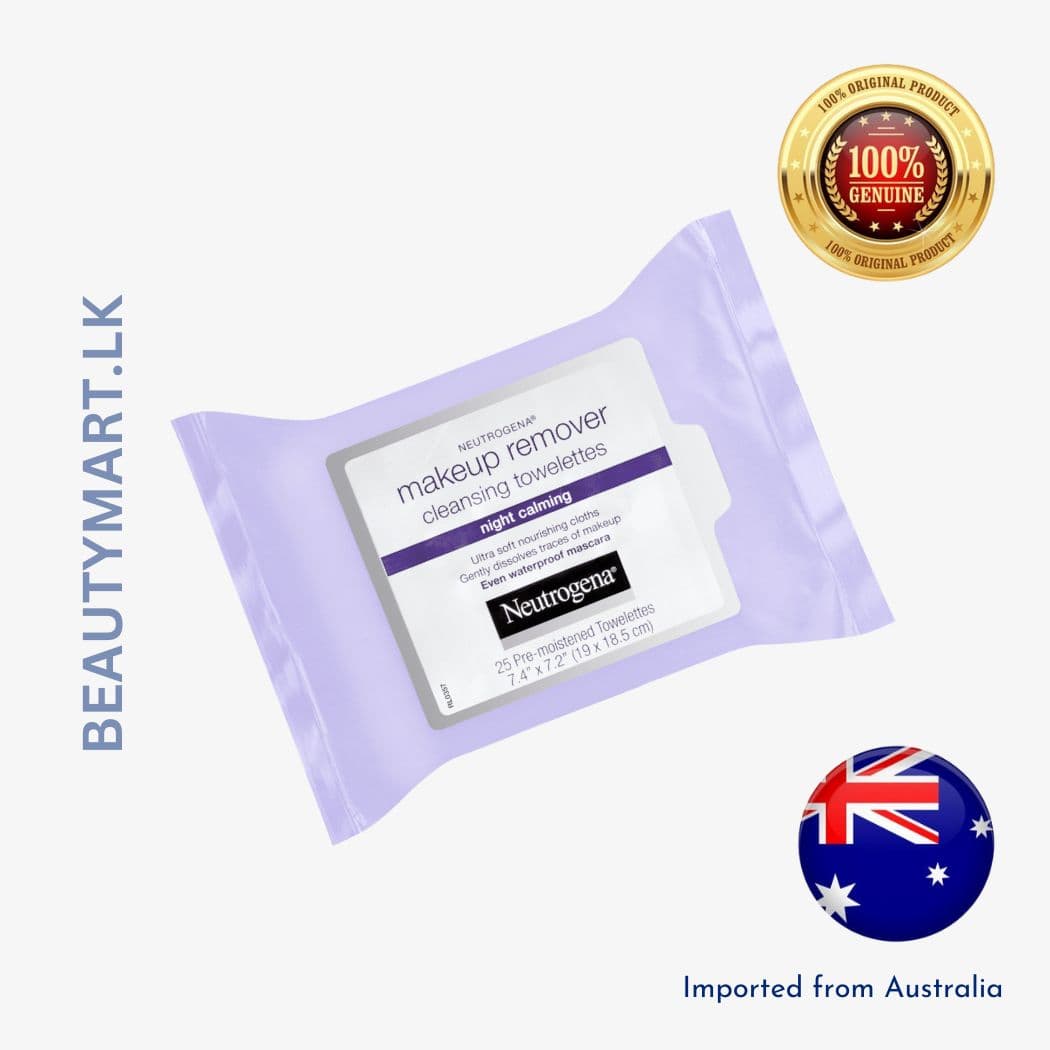 Neutrogena Night Calming Makeup Remover Cleansing Towelettes Wipes 25 Pack