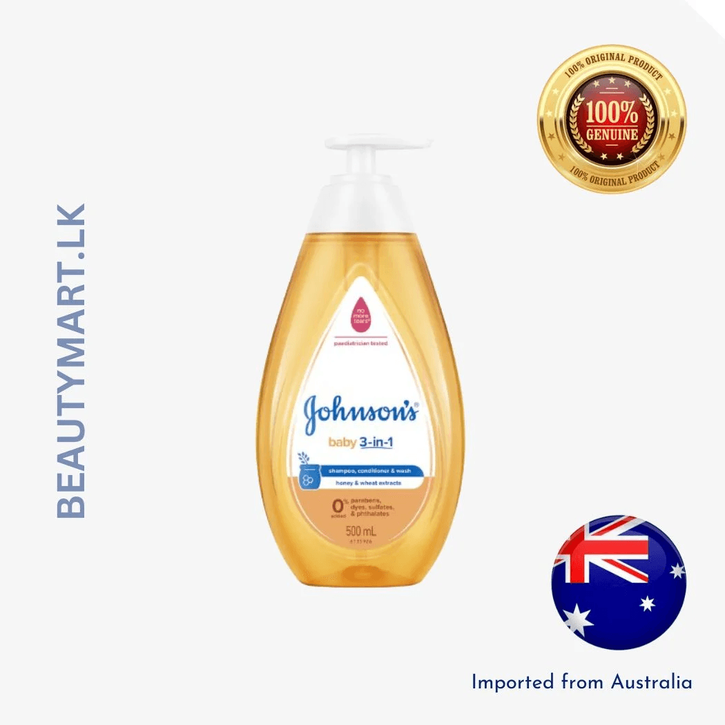Johnson's Baby 3 in 1 Gentle Tear-Free Shampoo, Conditioner & Wash 500ml
